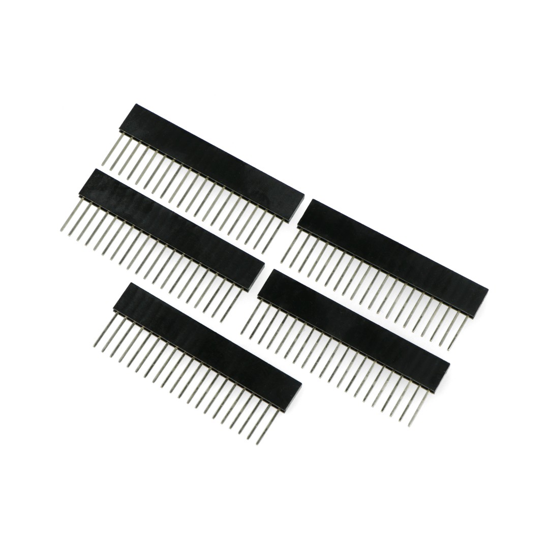 Gniazdo proste 1x20pin raster 2,54mm - pionowe długie 5szt.